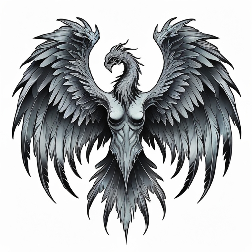 Silver Wings of the Phoenix Tattoo idea