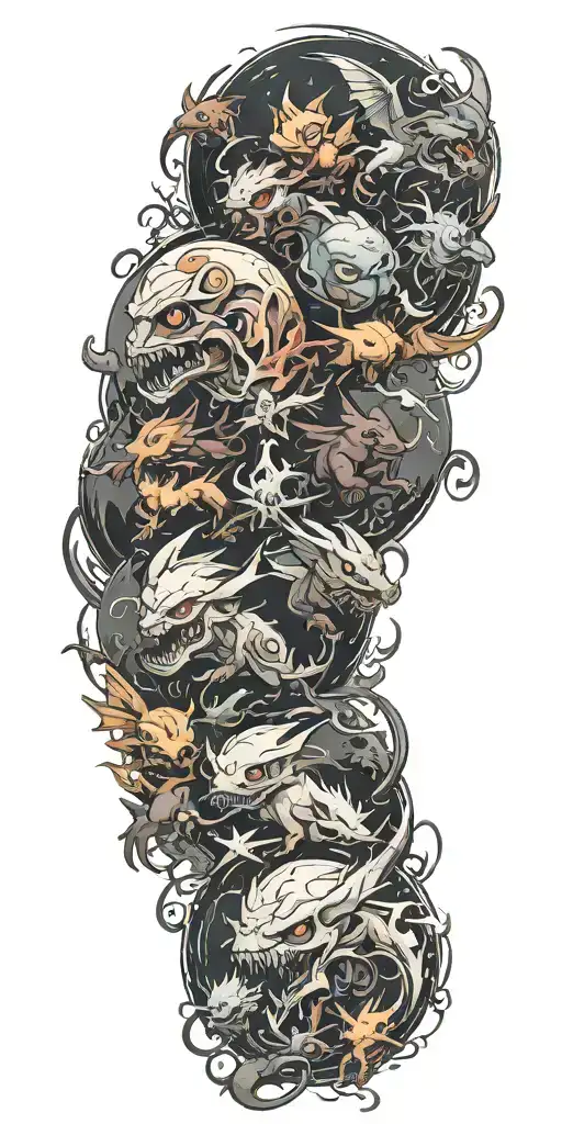 Pokemon Battling In The Form Of Heaven And Hell Horror Style