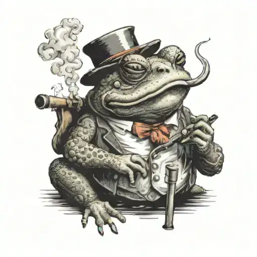 Hungarian Warrior Toad Smoking A Pipe