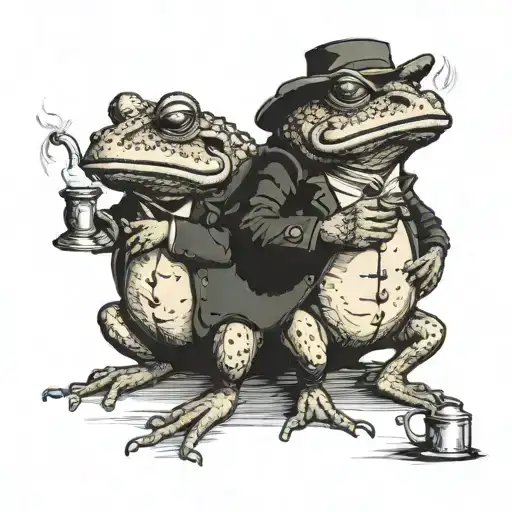 Hungarian Warrior Toads Smoking A Pipe