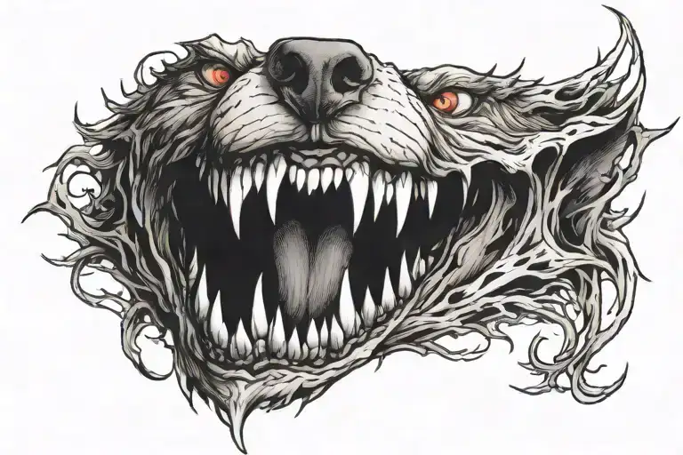 Cybersigilism Wolf Fangs Smirking