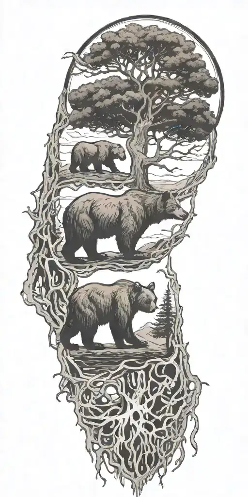 Tree Of Life With California Bear