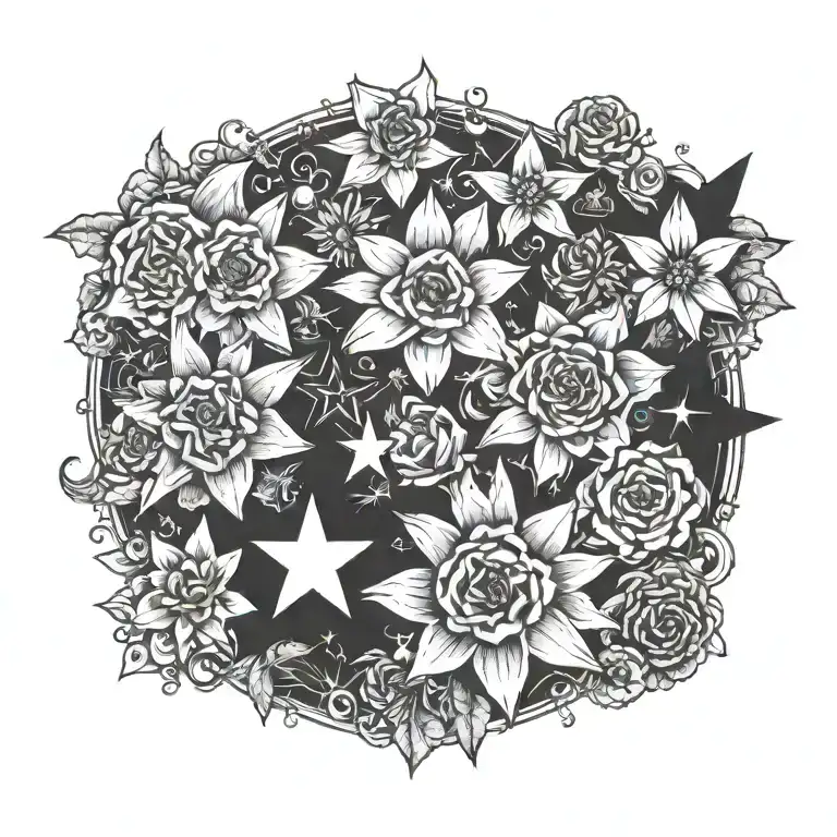 Small Stars Random Flowers Throughout