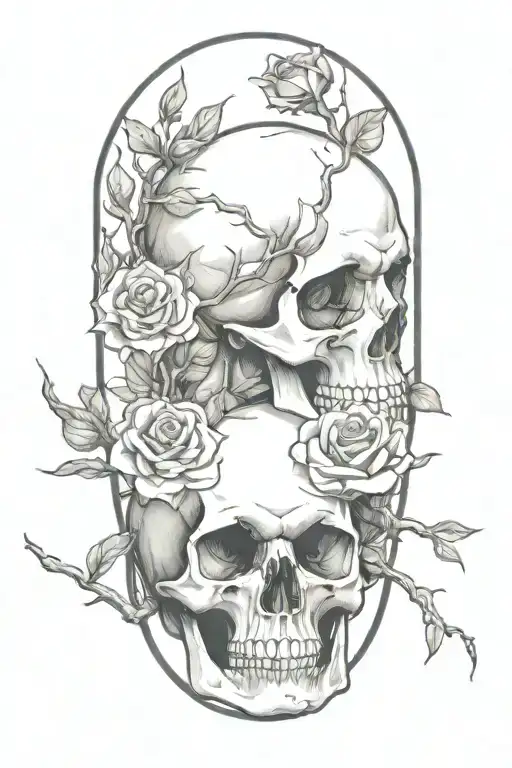 Skulls On A Branch Like Flowers Growing