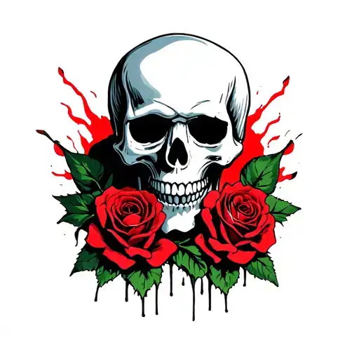 Skull And Roses