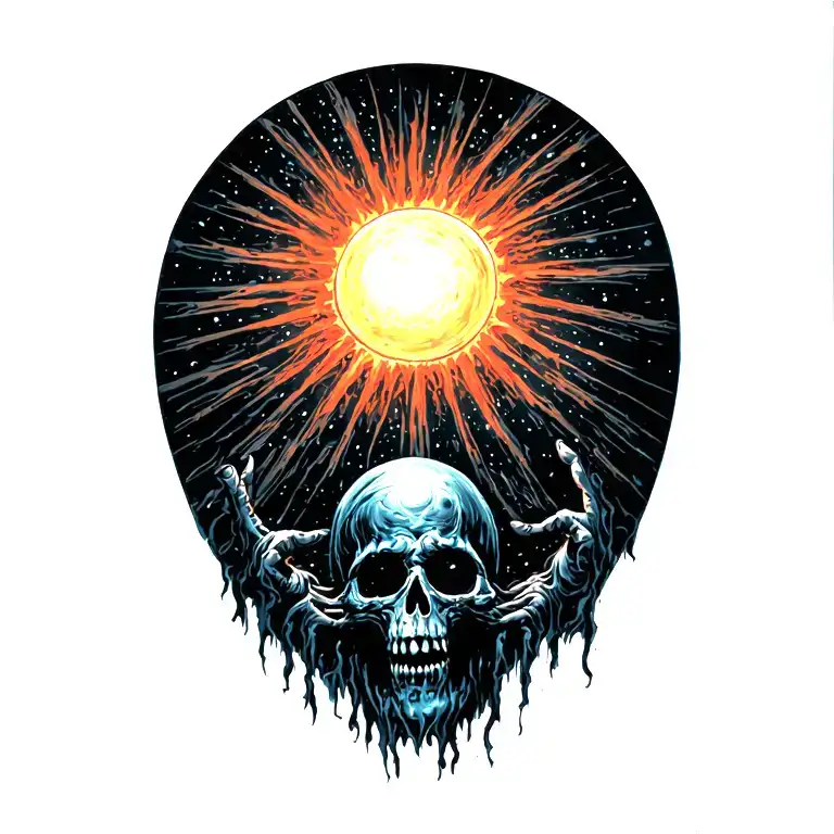 Sun Beaming Over The Universe