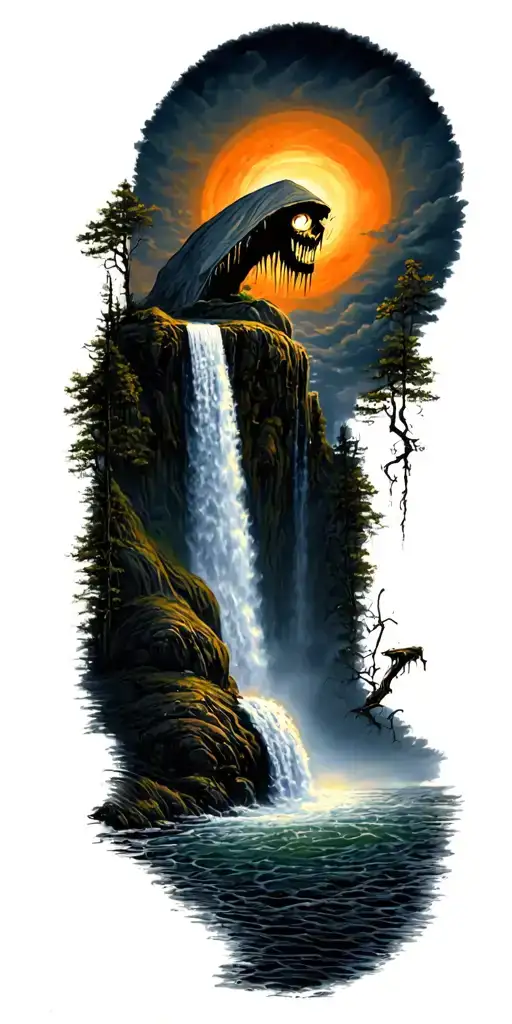 Sun Becomes A Waterfall