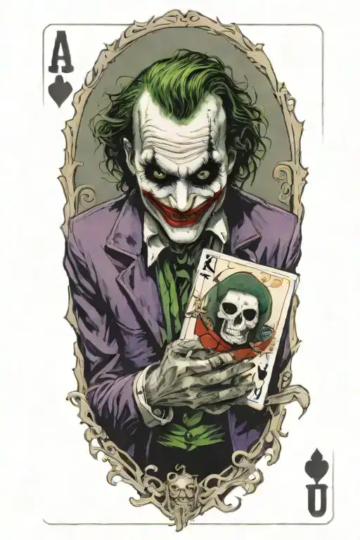 Joker Holding Real Madrid Card