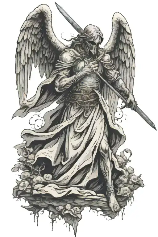 Headless Angel With A Sword In His Hand