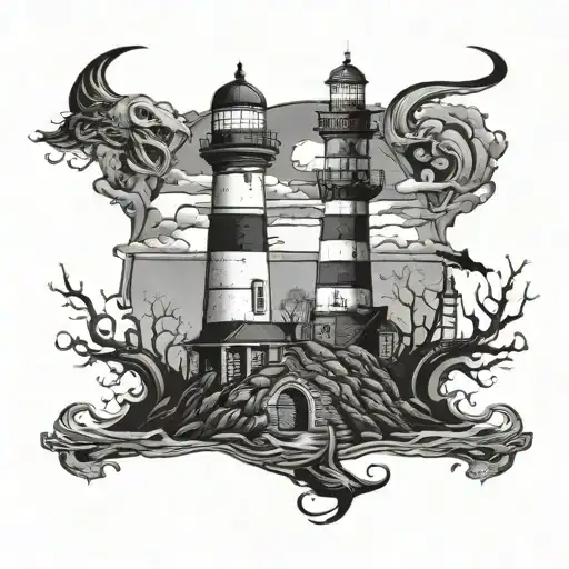 Lighthouse Standing Tall Amidst