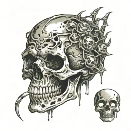 Metallic M Piercing Skull