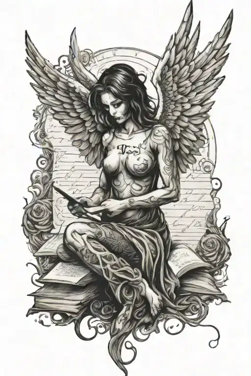 Angel And Writing