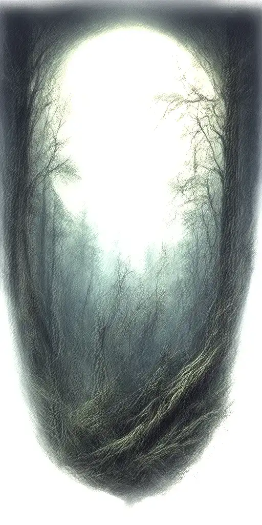 Forest With Huge Moon