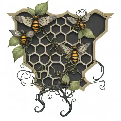 Honeycomb And Vine Intertwined