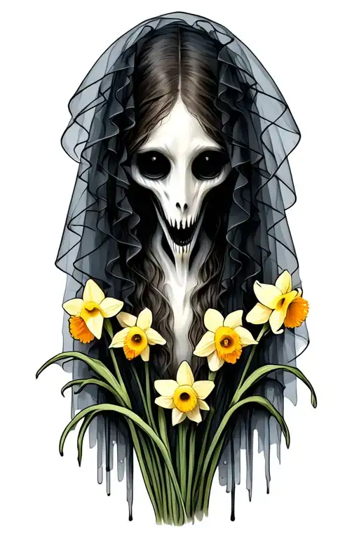 Mari Lwyd Daffodils In Veil