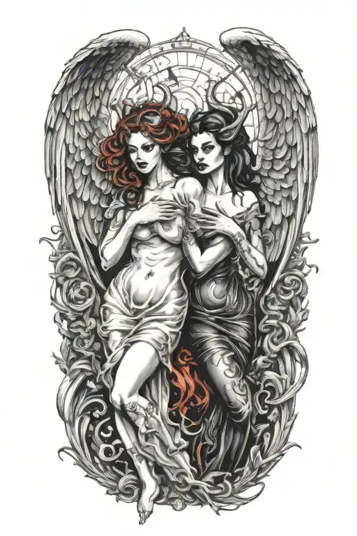 Sexy Angel And Devil Woman