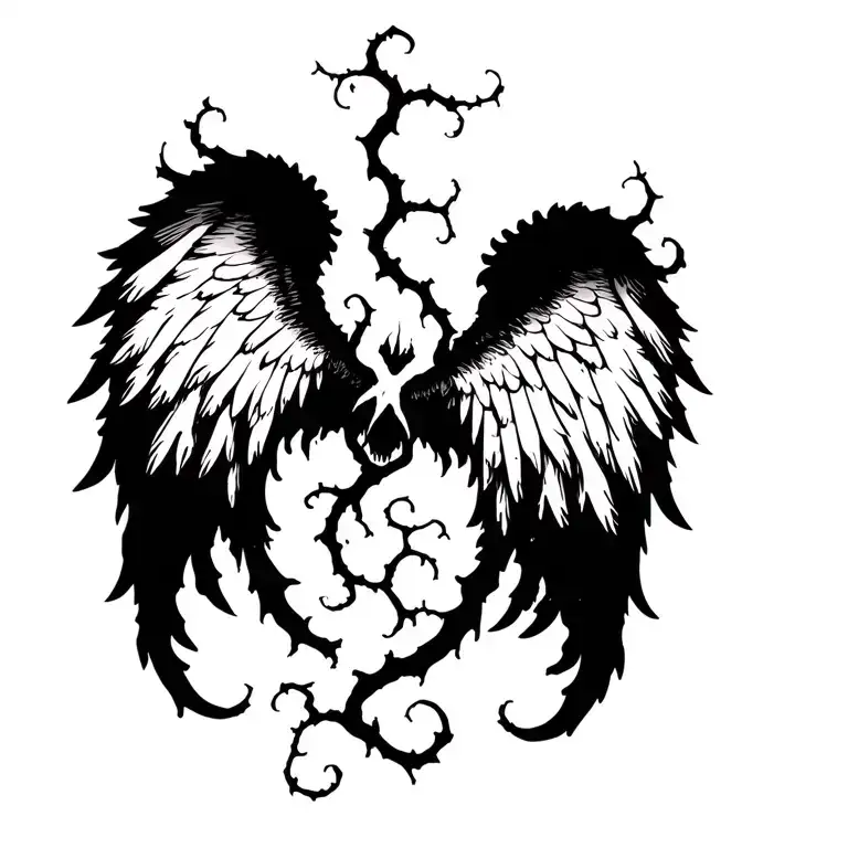 Creepy Vines Wrapped Wings