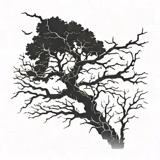 A Black Rectangle Through Which Lightning Passes In The Shape Of A Branch