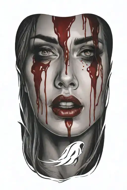 Sexy Woman Bleeding From Eyes