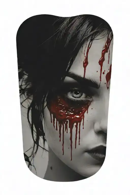 Sexy Woman Bleeding From Eyes