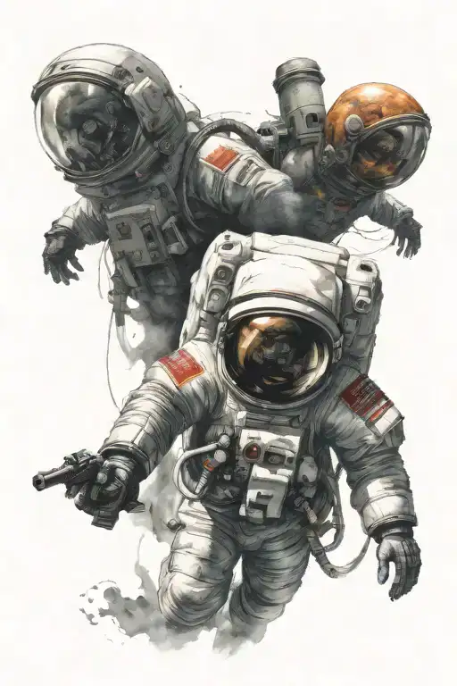 Cosmonaut With Galaxy