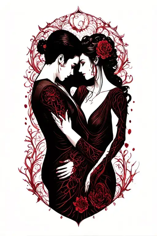 Couple Intertwined Symbolizing The Client's Love