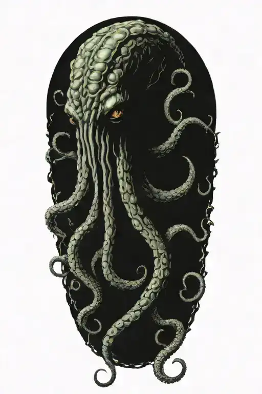 Cthulu With Tentacles Branching Downwards