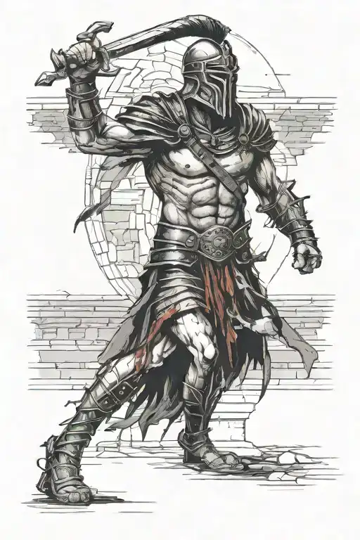 Gladiator Standing Looking