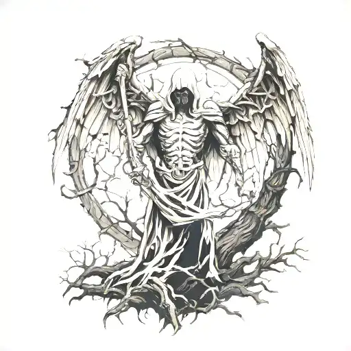 Tyrael Angel In Dead Tree