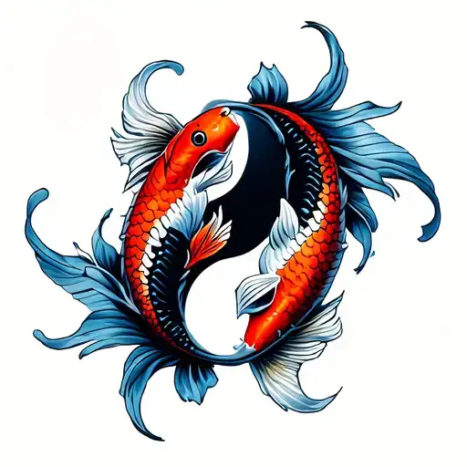 Koi Carp Similar As Yin Yang