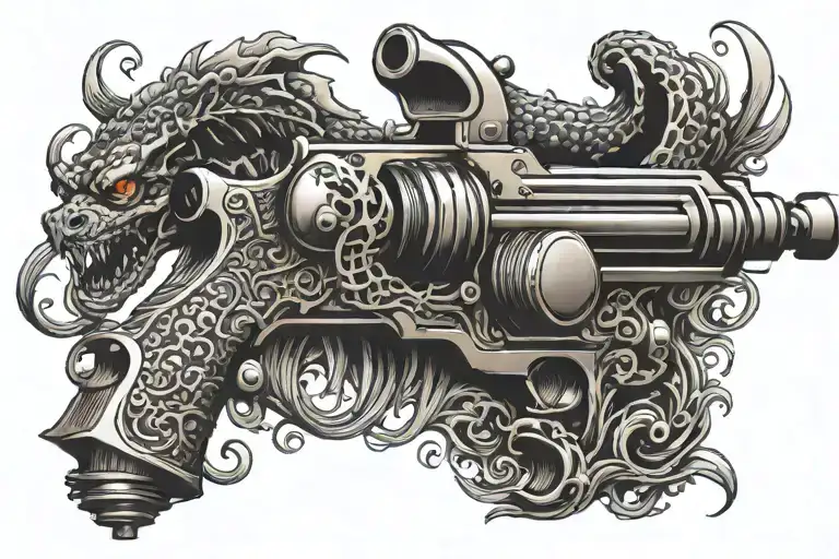 Tattoo Gun With Dragon