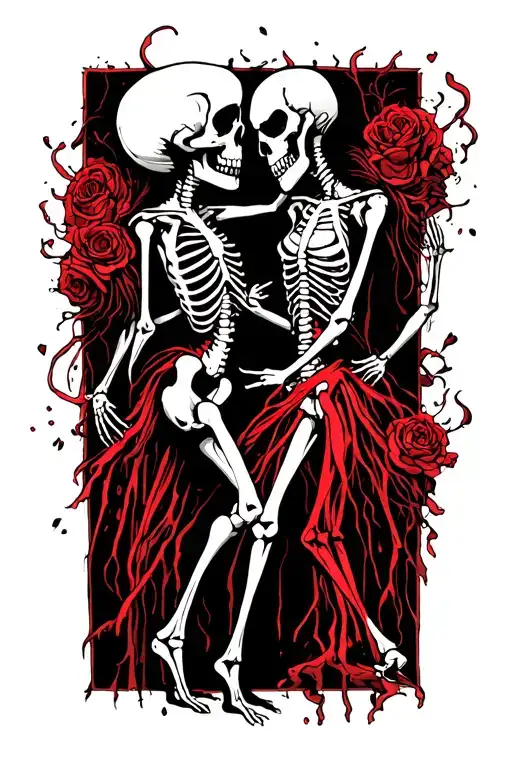 Undying Love With Soulmate Skeletons Dancing