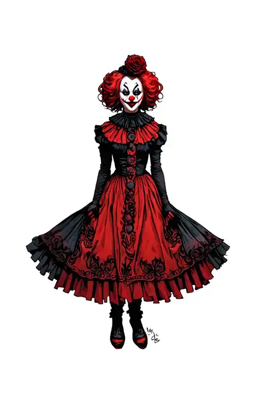 Gothic Clown Woman