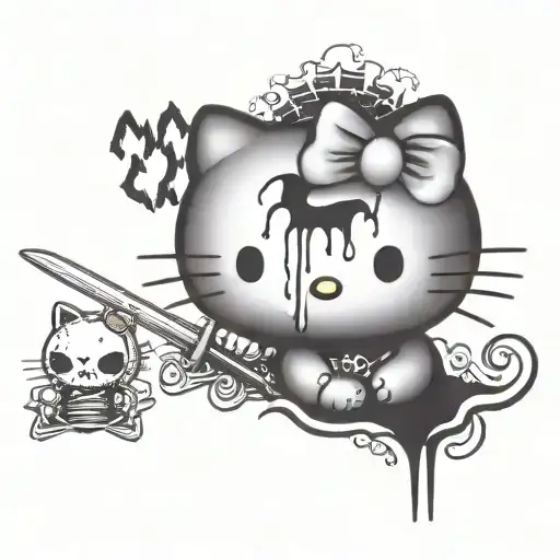 Hello Kitty Black Metal