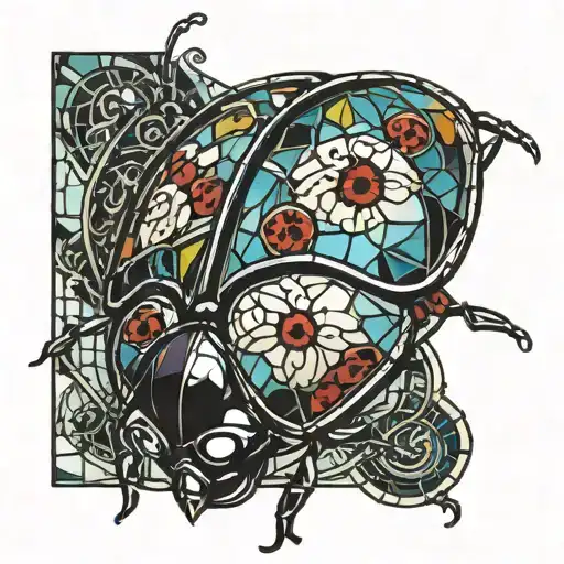 Ladybug Made Of Stained Glass