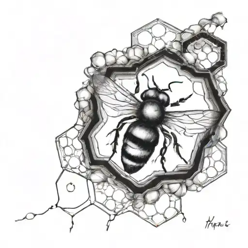 Bee And Honeycomb