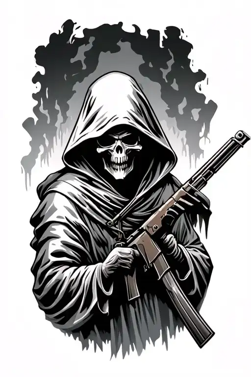 Hooded Reaper With Rifle