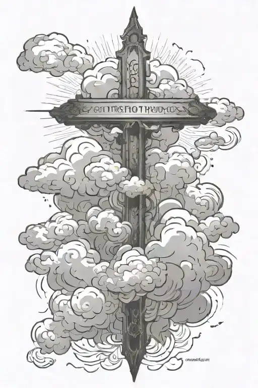 Bible Verse Quote With Clouds