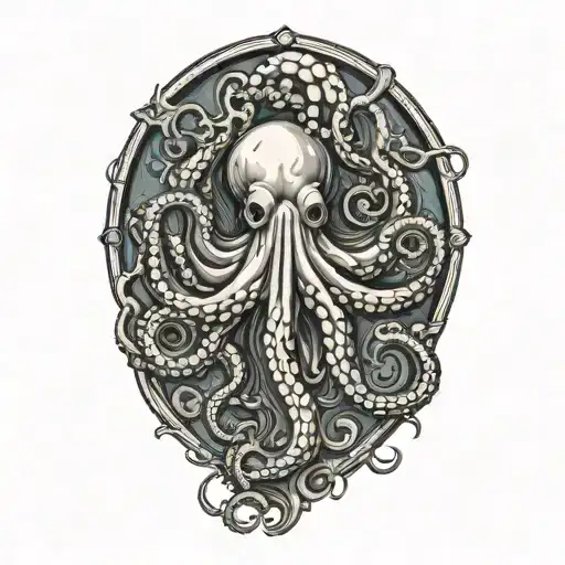 An Octopus Holding A Diving Tank