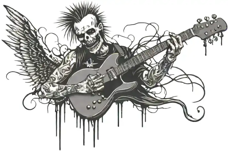 Anarchy Punk Freedom And Electric Guitar