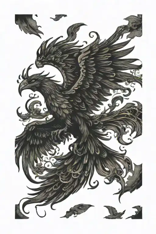 Pheonix Flying Towards The Sun