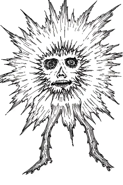 A Burning Sun Shattering Into Pieces