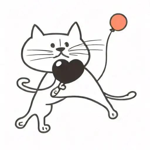 Cat Holding Dog Balloon