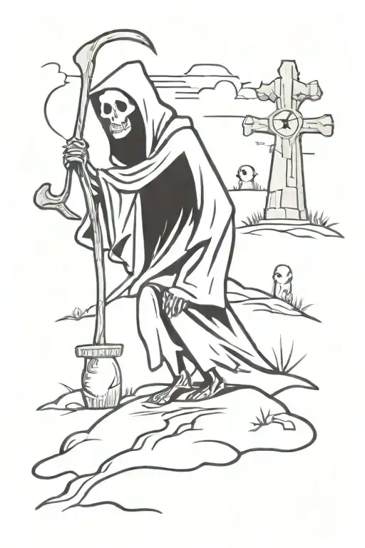 Death Grim Reaper Graveyard