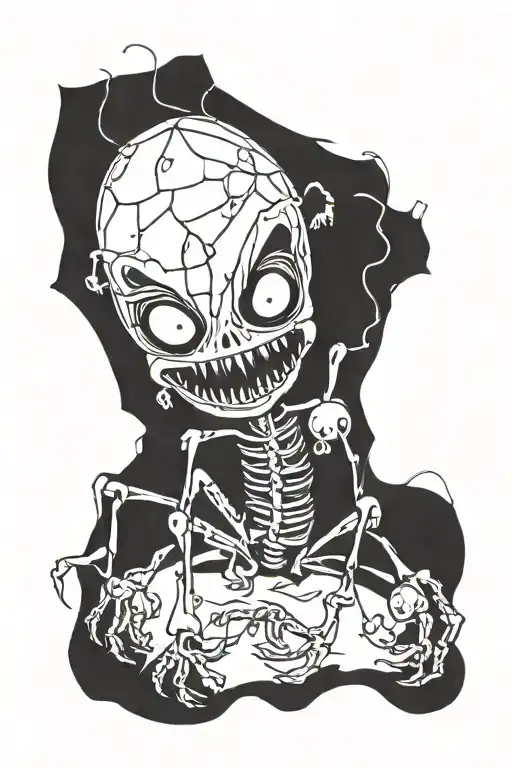 Crazy Spider Mit Totenkopf