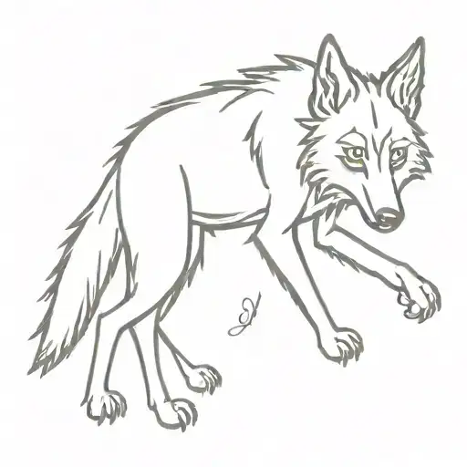 Black Wolf Looking Forward