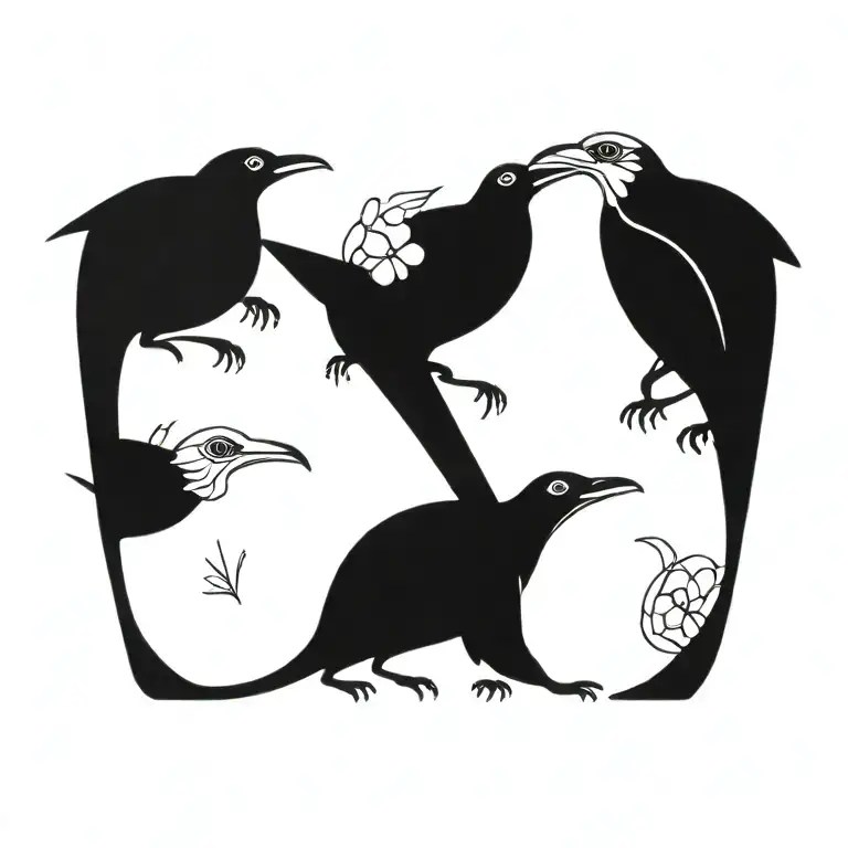 Hawaii Birds And Mongoose Flowers