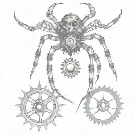 Steampunk Spider With Gears Incorporated