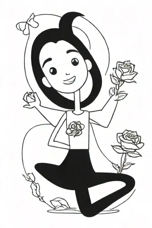 Sravya With Rose Growing