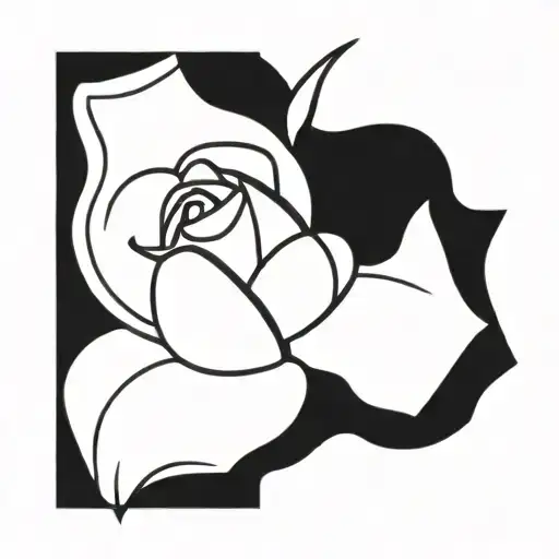 Thin Rose With Stem For Back